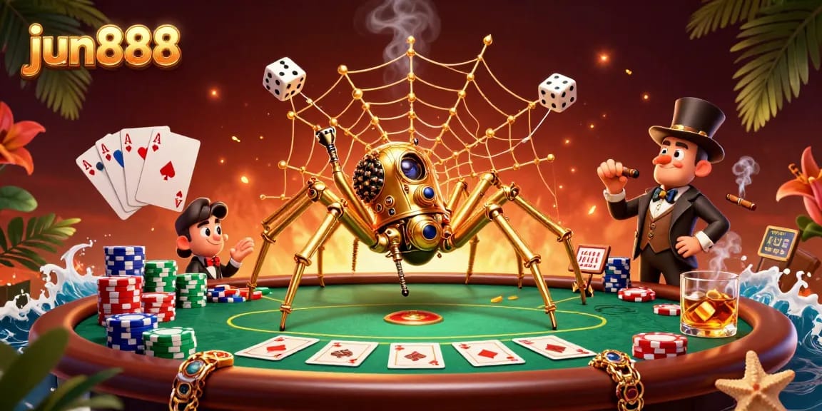 Engage with jun888 in an exciting betting environment filled with poker elements and steampunk charm.