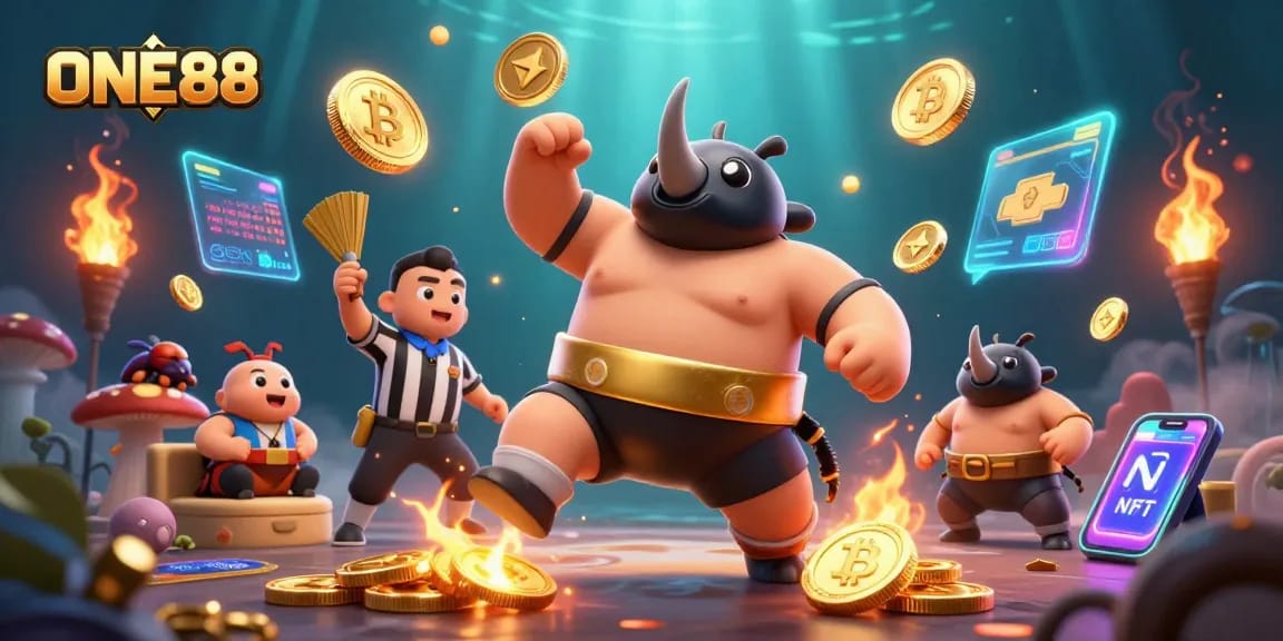 Experience thrilling gaming at ONE88 with an electrifying sumo showdown and crypto coins.