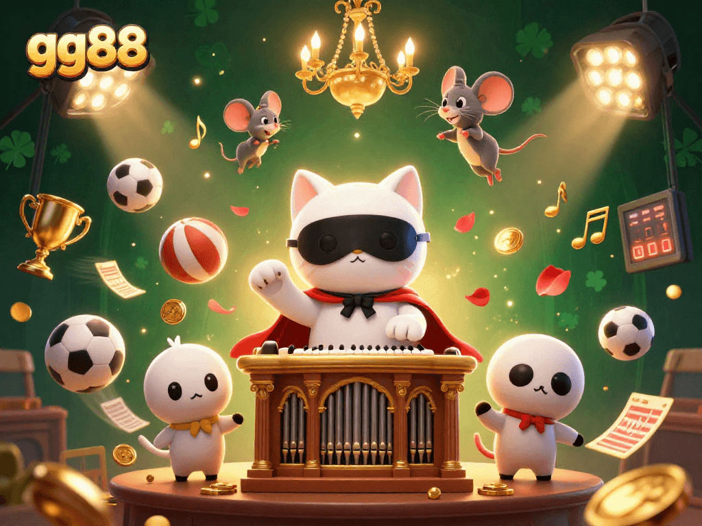 Join the excitement at gg88, experience the thrill of gaming with a dynamic casino scene featuring iconic characters.