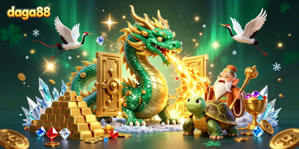Experience epic wins with daga88 as the emerald dragon unleashes golden treasures in a vibrant casino fantasy.