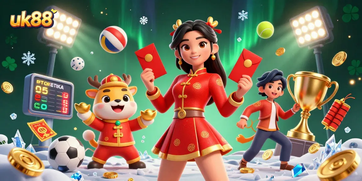 Experience diverse betting opportunities with UK88's immersive gaming elements in this vibrant casino scene.