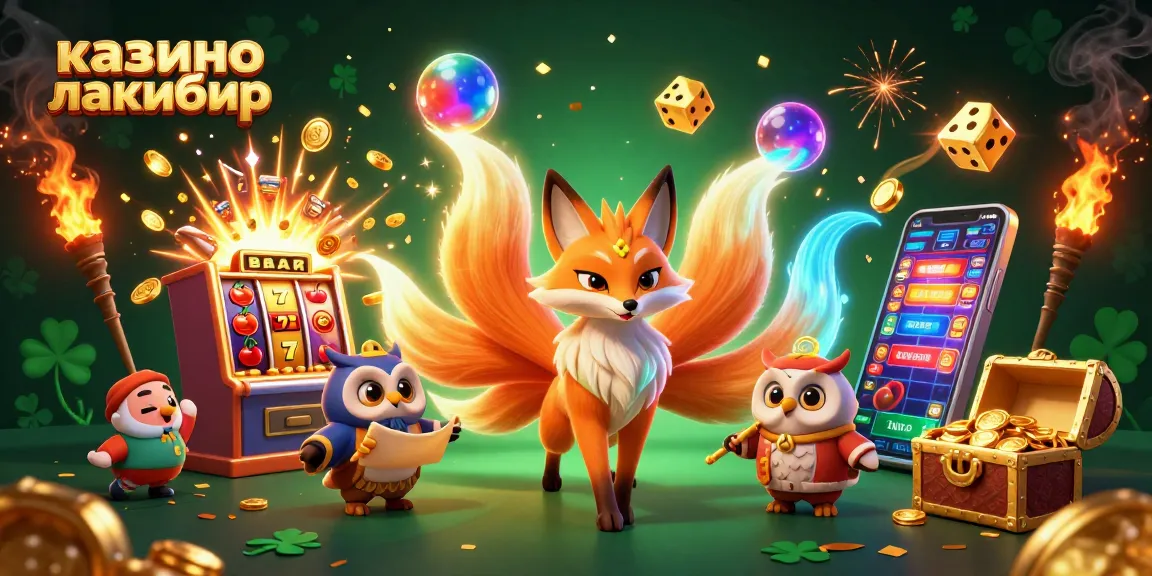 Experience thrilling wins at казино лакибир with vibrant slot and jackpot elements in a captivating scene.