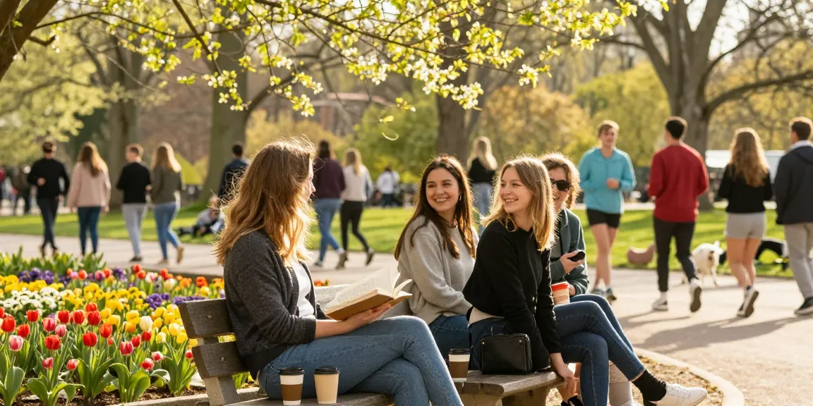 A young woman enjoying a serene moment in the park, reflecting on her crush on someone special.