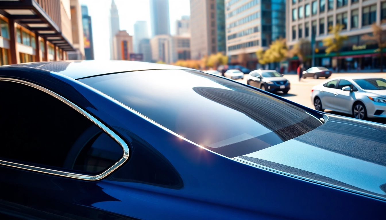 Enhance your vehicle's style and privacy with window tinting Cleveland TN, featuring a professional tint job on a sleek car.