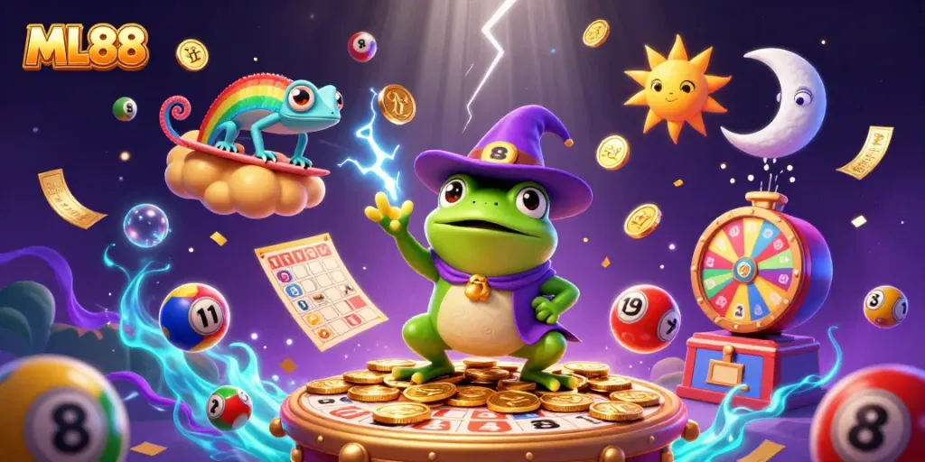 ML88 enhances gaming excitement with lively characters and symbol-rich illustrations