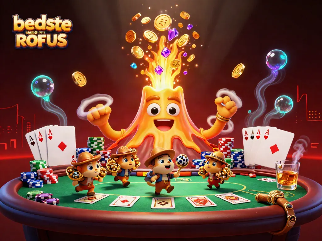 Engage in thrilling adventures at bedste casino uden ROFUS with this illustrated scene of excitement.
