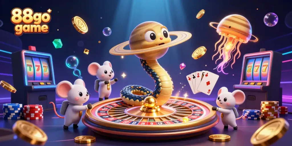 Experience the thrill of the 88go game with vibrant cosmic casino elements and engaging visuals.