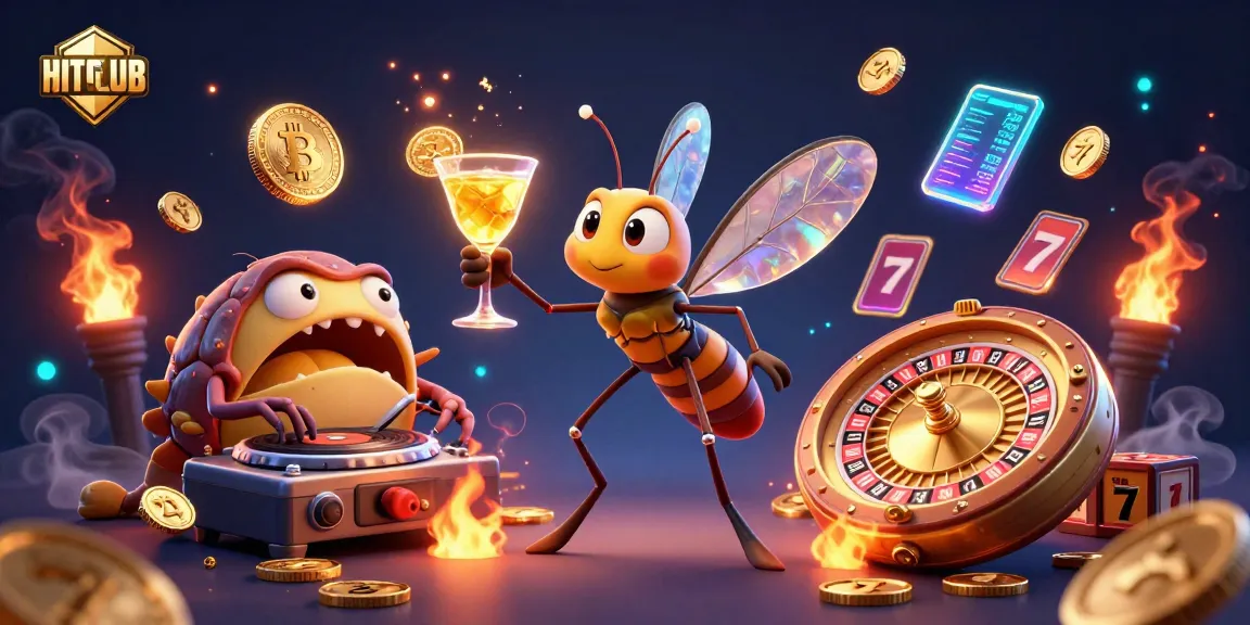 Experience the thrill of HITCLUB with an engaging 3D casino scene featuring vibrant game elements.