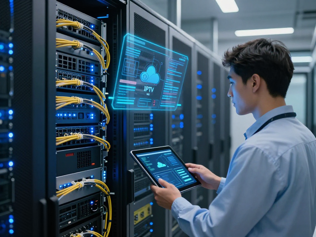 IPTV subscription services on advanced cloud computing platforms with secure data flows and reliable server management.