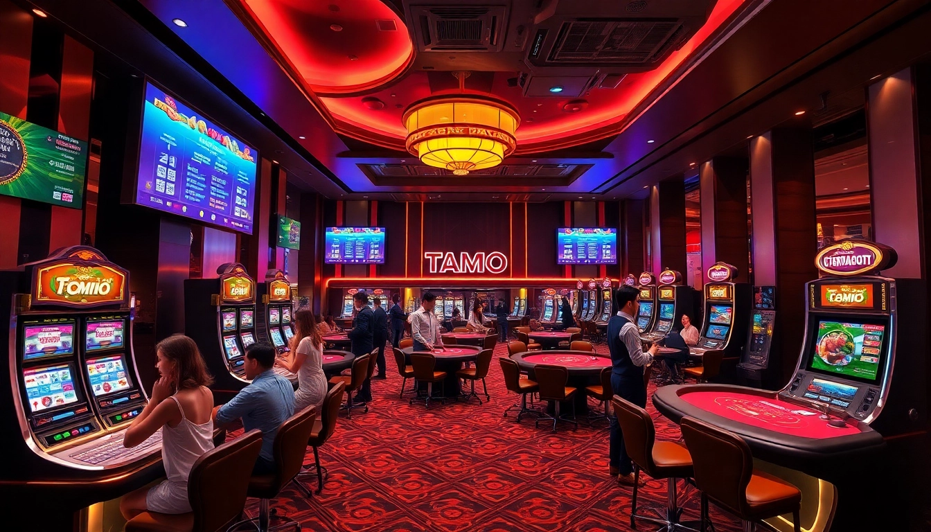 Exciting gaming scene at nhà cái mmoo showcasing premium casino experience with vibrant atmosphere and technology.