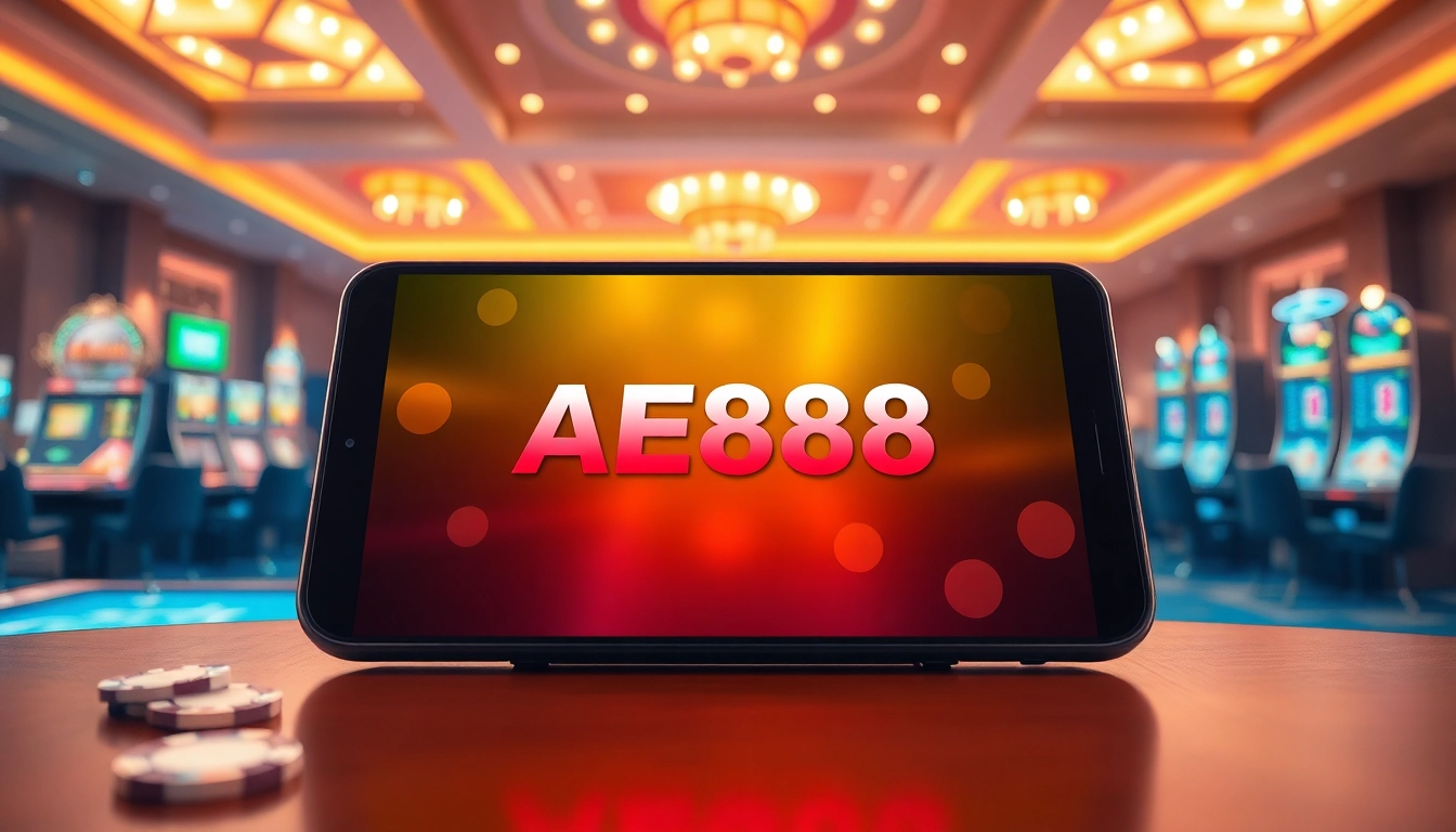 Engaging online gambling scene featuring link đăng nhập ae888 with vibrant casino elements.