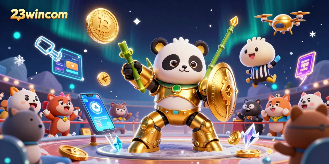 Engage in thrilling games at 23wincom with dynamic 3D casino illustration showcasing vibrant action.
