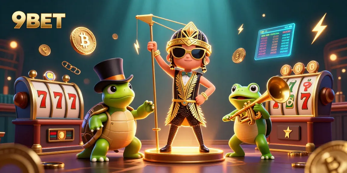 Experience thrilling slots at 9BET with vibrant characters and exciting jackpot elements.
